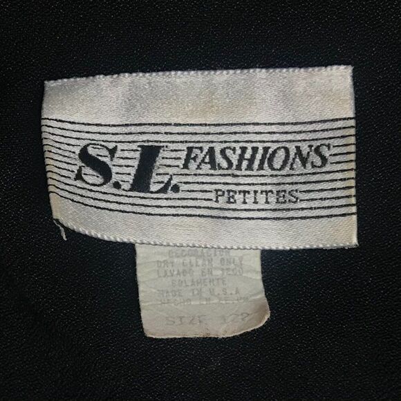 Vintage 90s Romantic Grunge Black Short Sleeve Button Down Midi Dress / 12 - Picture 5 of 6